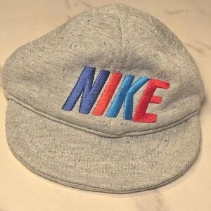 Nike Newborn Baby Grey Heather Confetti Speckled Embroidered Logo Baseball Hat